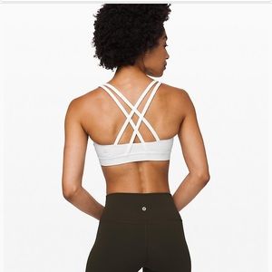Lululemon White Energy Sports Bra